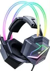 Audifono Gaming Tipo Diadema Con Microfono + Usb Rgb Neg