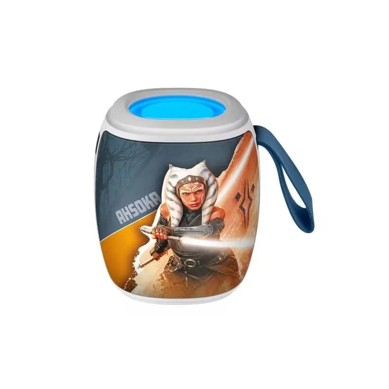 Parlante Portatil Bluetooth Ahsoka 5w Luz Led Gris