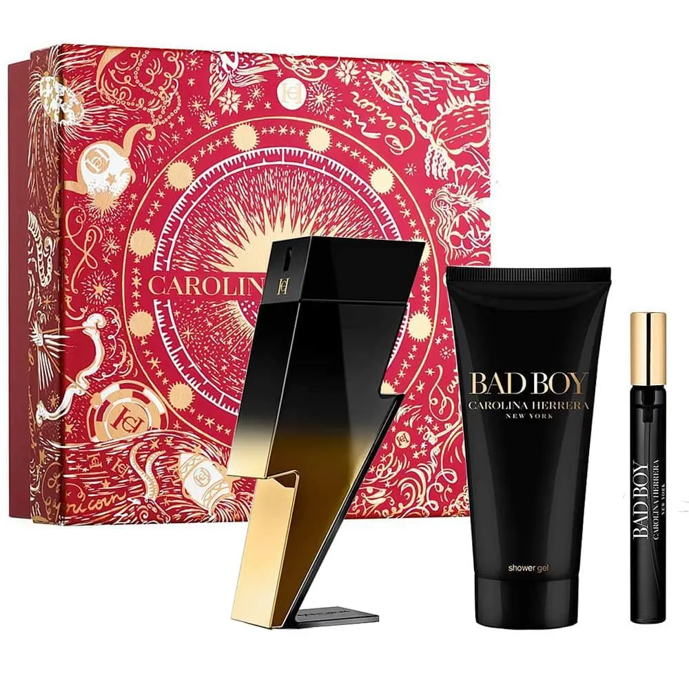 BAD BOY EXTREME Estuche EDP 100ml+Shower Gel 100ml+EDP 10ml (Carolina Herrera) (Hombre)