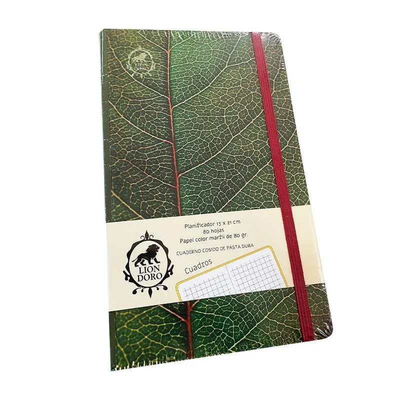 Cuaderno Cosido A5 80hjs Cuadros Pasta Dura 80Gr