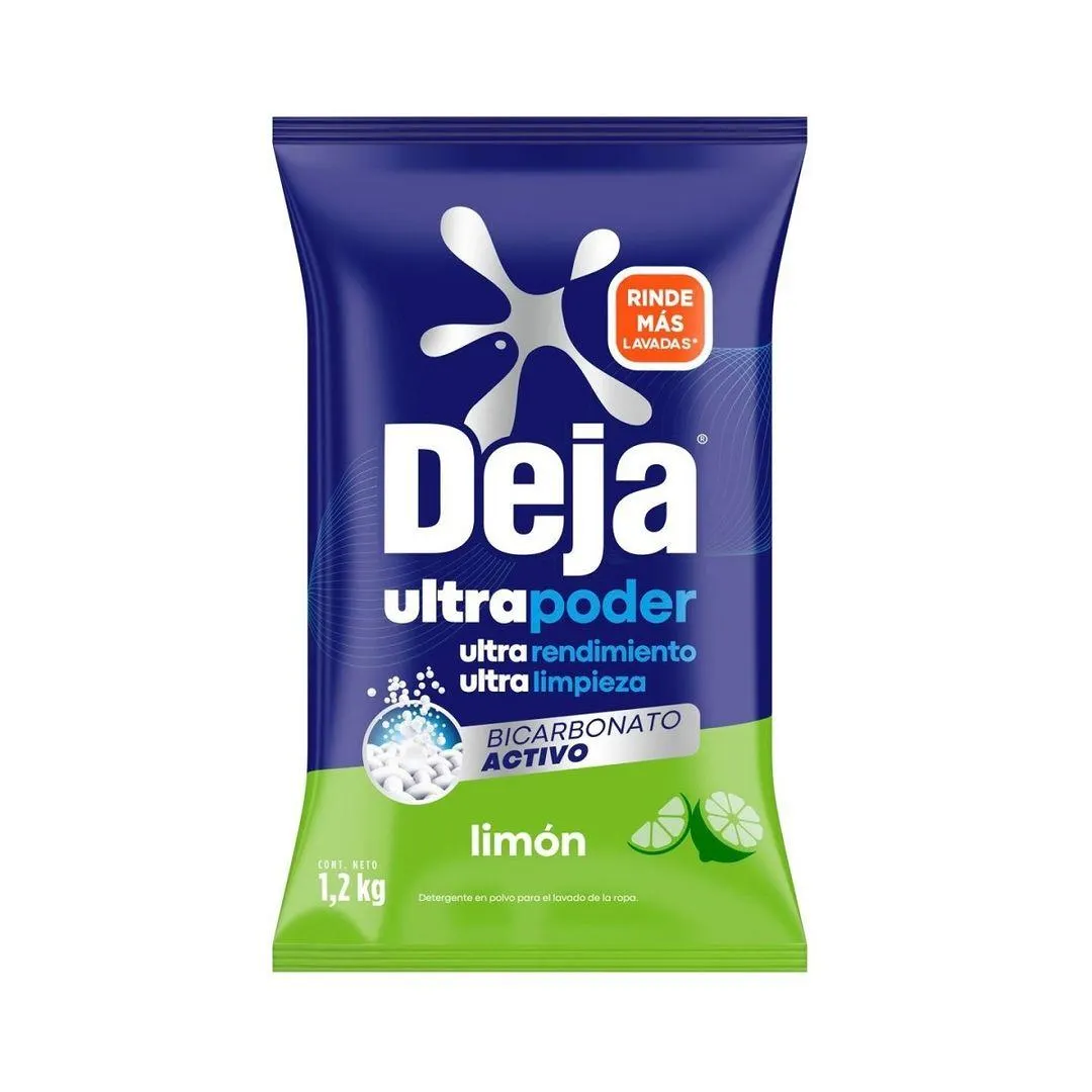 Detergente en Polvo Deja Limón más Bicarbonato 1.2kg