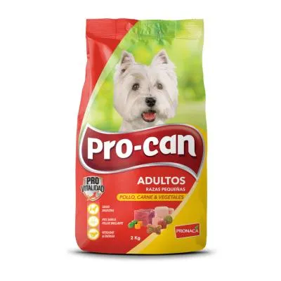 PROCAN PARA PERROS ADULTOS DE RAZAS PEQUEÑAS SABOR A POLLO, CARNE Y VEGETALES