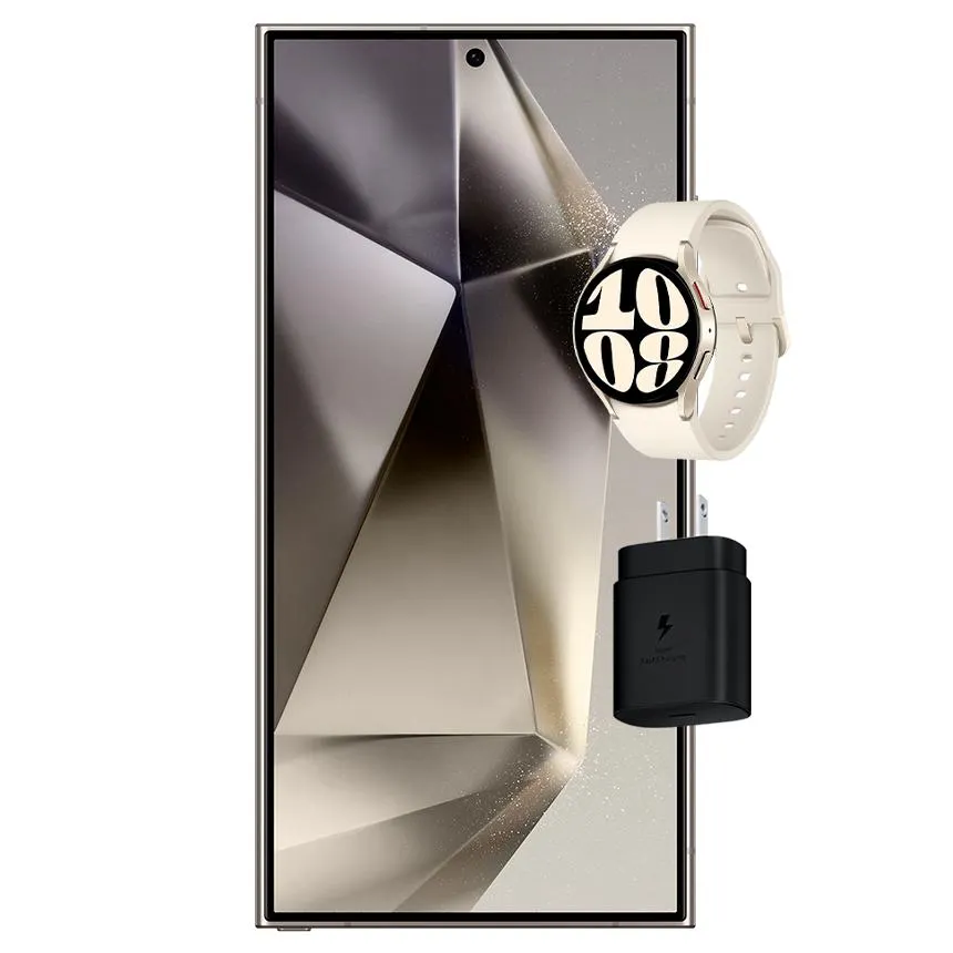 COMBO SAMSUNG GALAXY S24 ULTRA (512GB) + WALLCHARGER + GALAXY WATCH 6 40MM