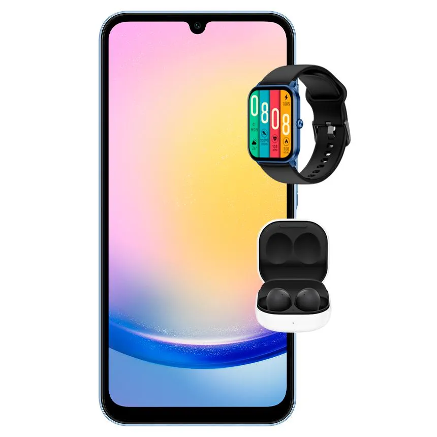 COMBO SAMSUNG GALAXY A25 (128GB) + BUDS 2 + KIESLECT WATCH KS MINI