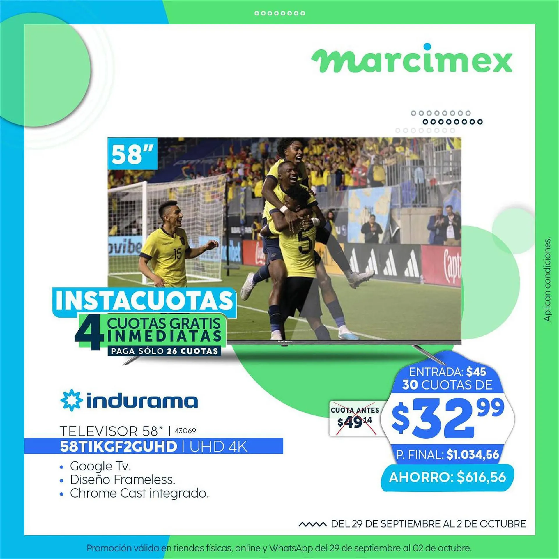 Catalogo de Catálogo Marcimex 26 de septiembre al 2 de octubre 2023 - Pag 1
