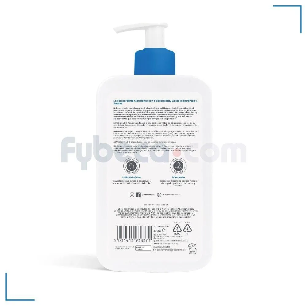 Ceramide Locion Corporal Hidratante 400Ml