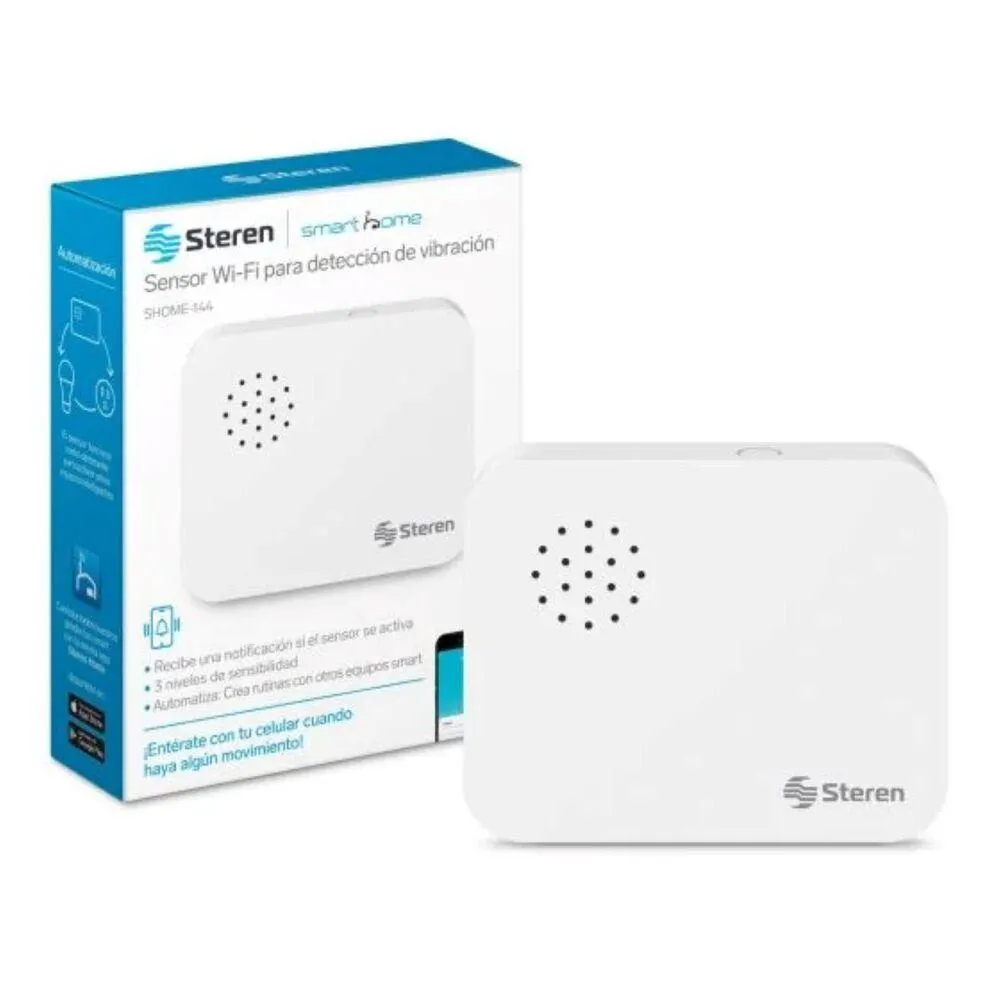 Sensor Wifi Steren SHOME-144 P86396 | Detecta Vibración Color Blanco
