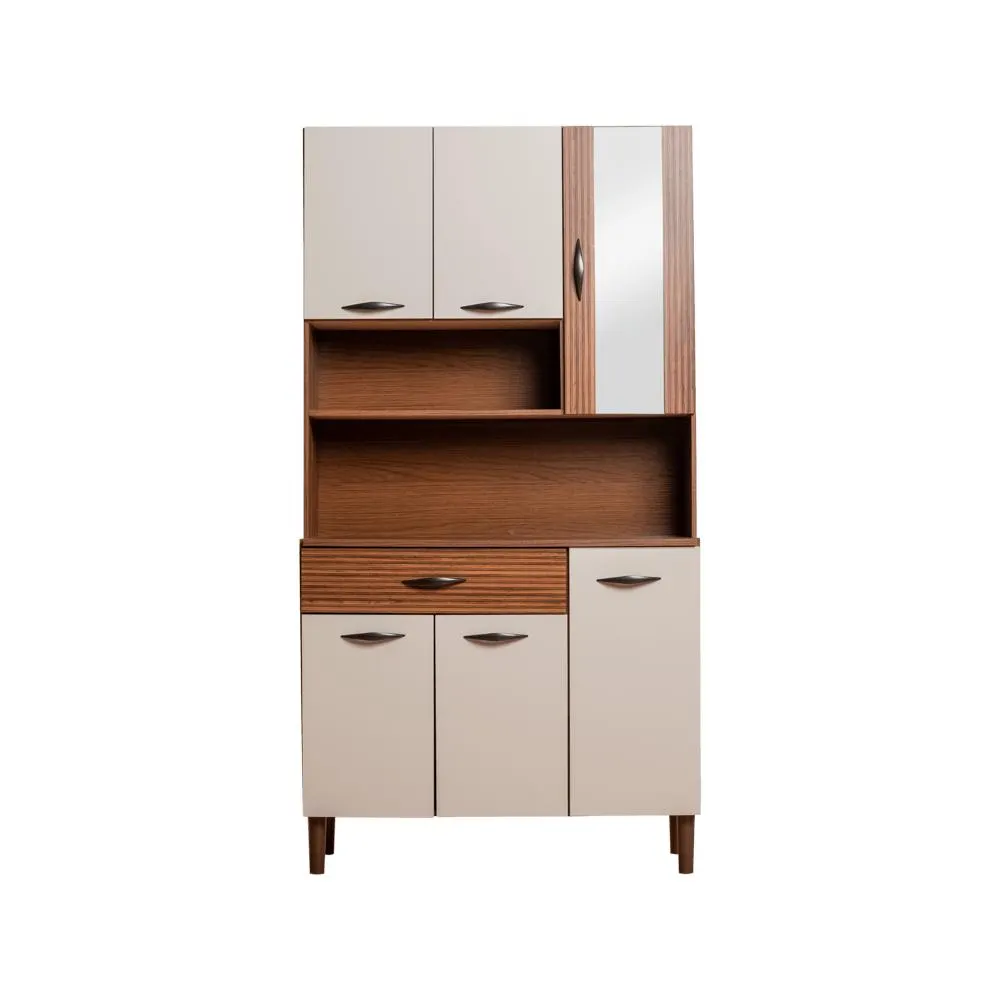 Mueble De Cocina Golden | Bi Color Nogueria/Off White