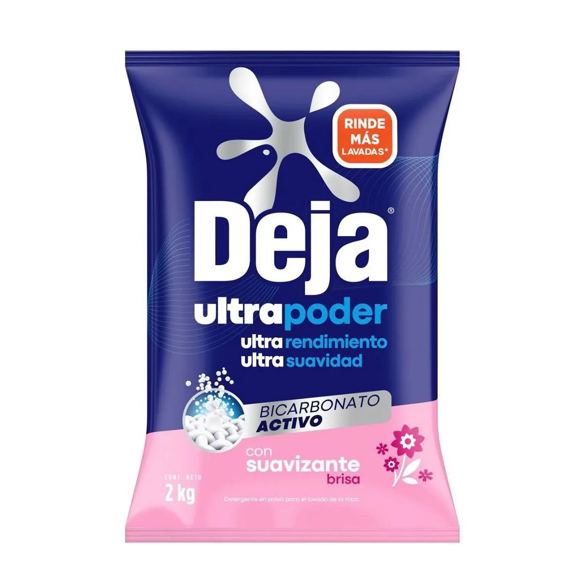 Detergente en Polvo Deja con Suavizante más Bicarbonato 2 kg - Varias Fragancias