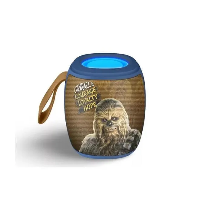 Parlante Portatil Bluetooth Chewbacca 5w Luz Led Café