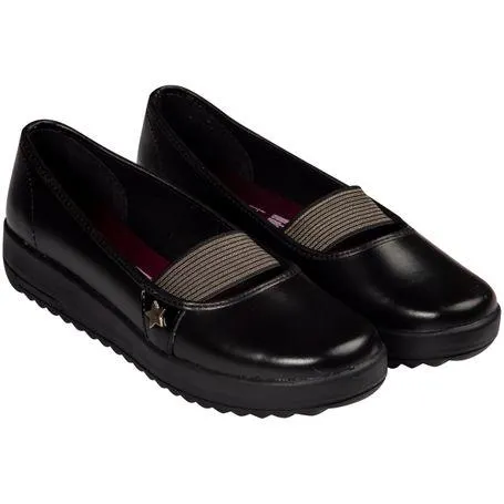 Mocasín Escolar Teen Venus Plataforma Hebilla Negro - Varias Tallas