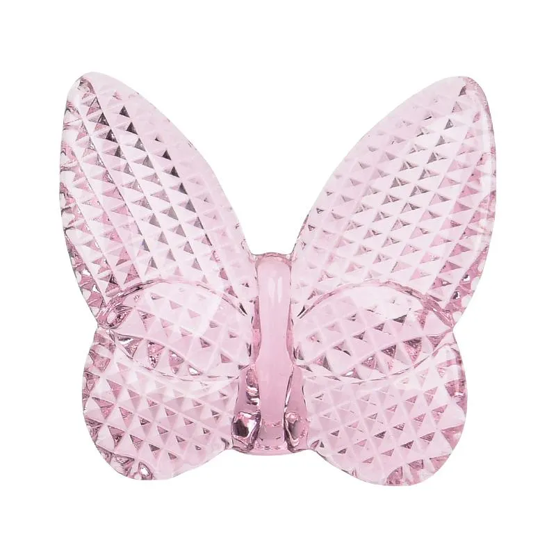 Adorno de Cristal Diseño Mariposa 8cm Rosa
