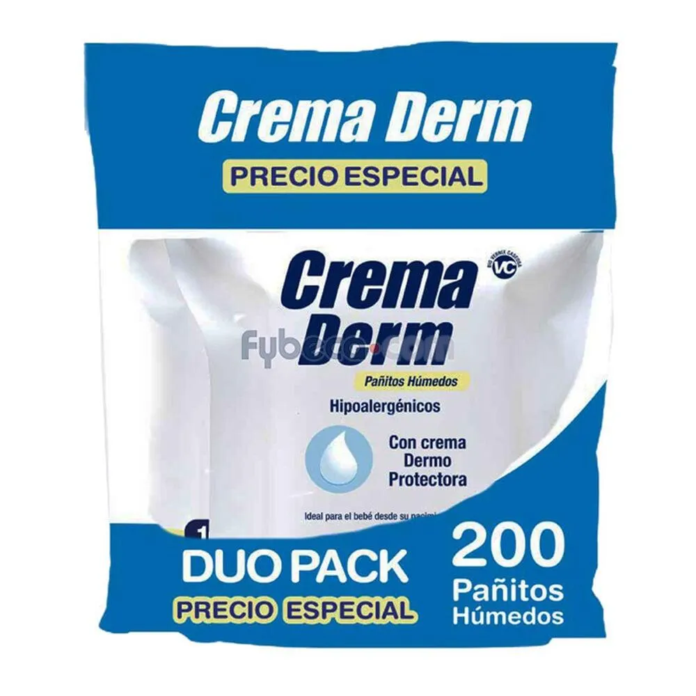Pañitos hipoalergénicos con crema dermo protectora