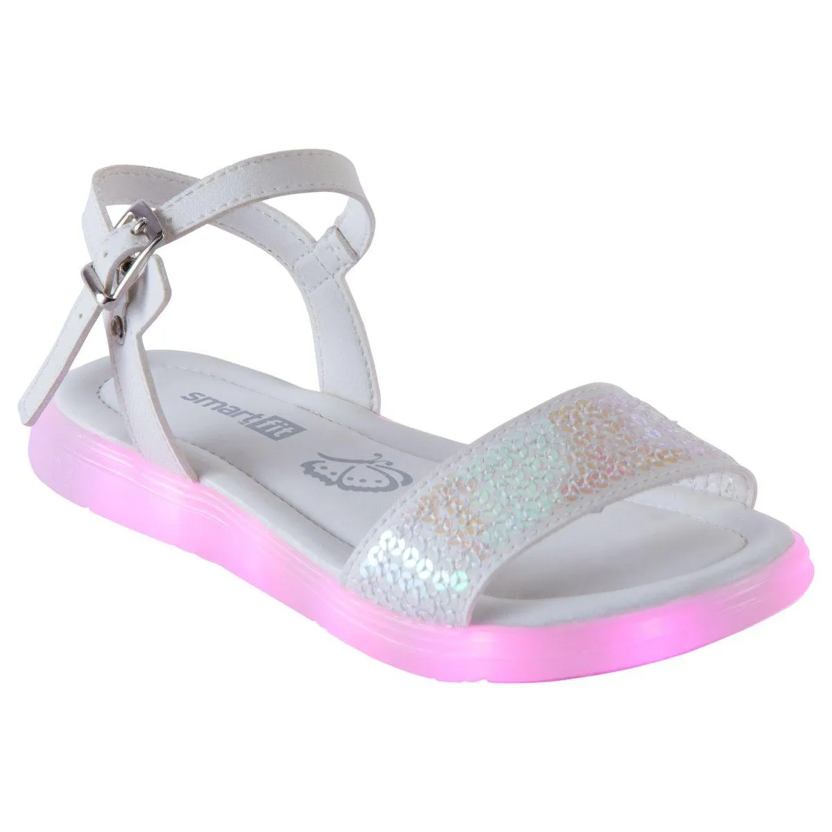 Sandalias planas con luces para niña
