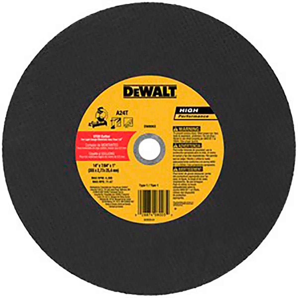 Disco de corte para metal de 14" x 7/64" x 1" diseñados especialmente para ofrecer un alto nivel de desempeño y vida útil