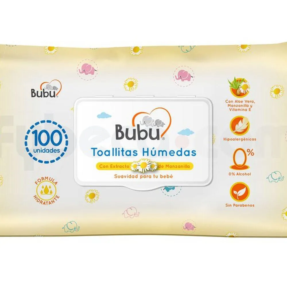 Toallita Húmeda Bubu Manzanilla Paquete