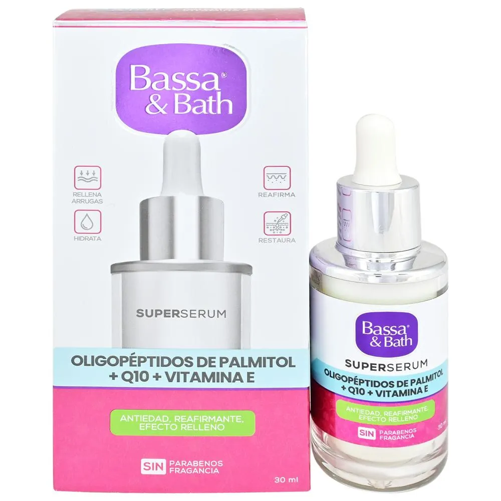 Bassa & Bath Sérum Oligopeptidos De Palmitol+Q10+Vitamina E 30 ml