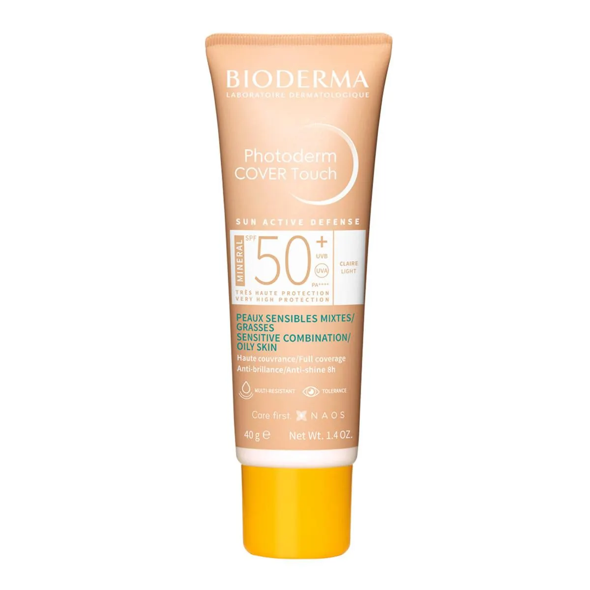Protector Solar Facial Bioderma Photoderm Cover Touch Claro SPF50+ - 40g