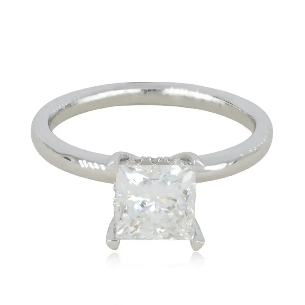 ANILLO DE COMPROMISO PRINCESA CON CINTILLO DE DIAMANTES