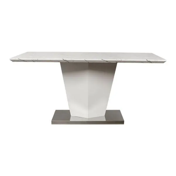 Mesa de Comedor Rectangular Mark 200x100 |Blanco Marmoleado