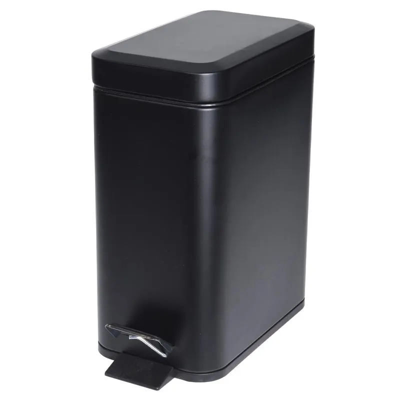 Tacho Slim Pedal Metálico 5L Negro