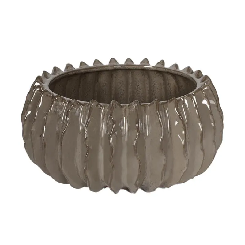 Florero Alto Jelly Cerámica 10.5cm Café