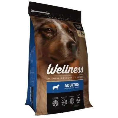 WELLNESS PERRO ADULTO RAZA MEDIANA Y GRANDE