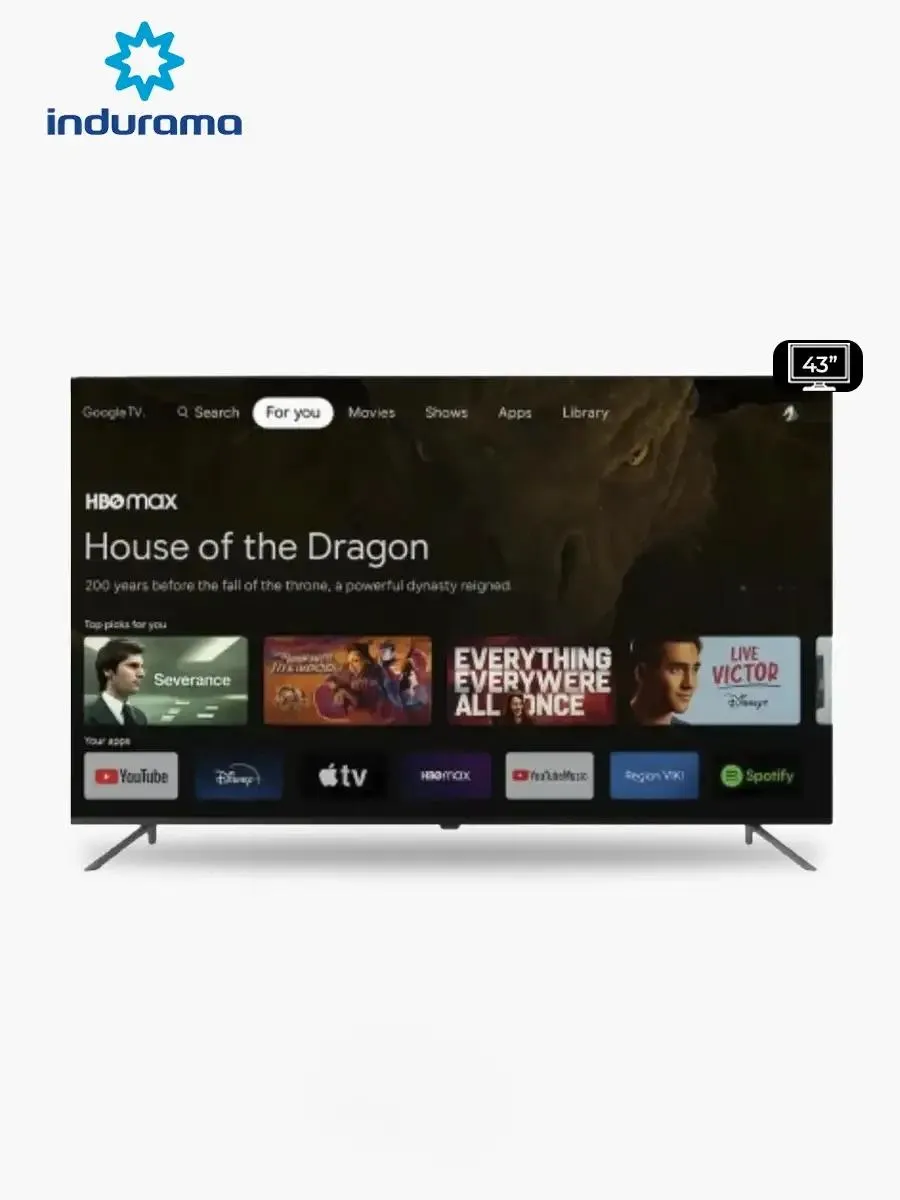 Smart TV Indurama 43" 43TIKJ5UHD | Google TV 5.0