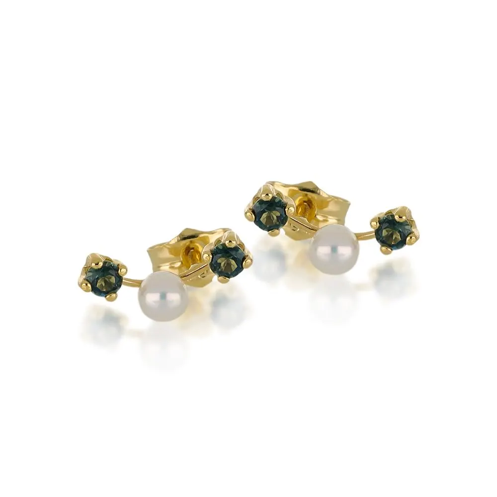 ARETES TREPADORES DE TOPACIOS COLECCIÓN BASICS