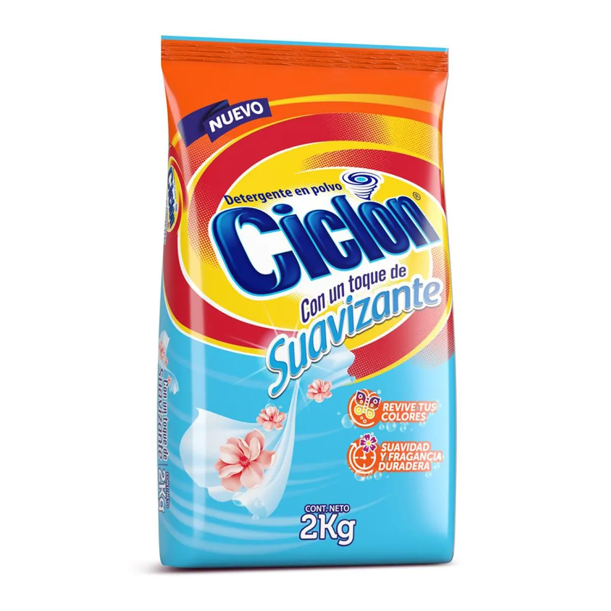 Detergente en Polvo Ciclón con Suavizante 2 kg