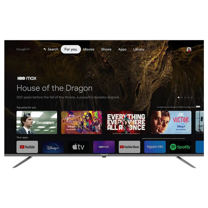 Televisor Indurama 43" UHD Google Tv 43TIKJUHD