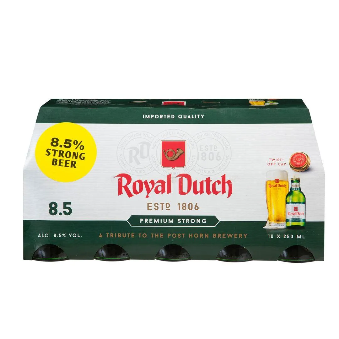 Pack 10 Uds Cerveza Royal Dutch Strong Botella 250ml