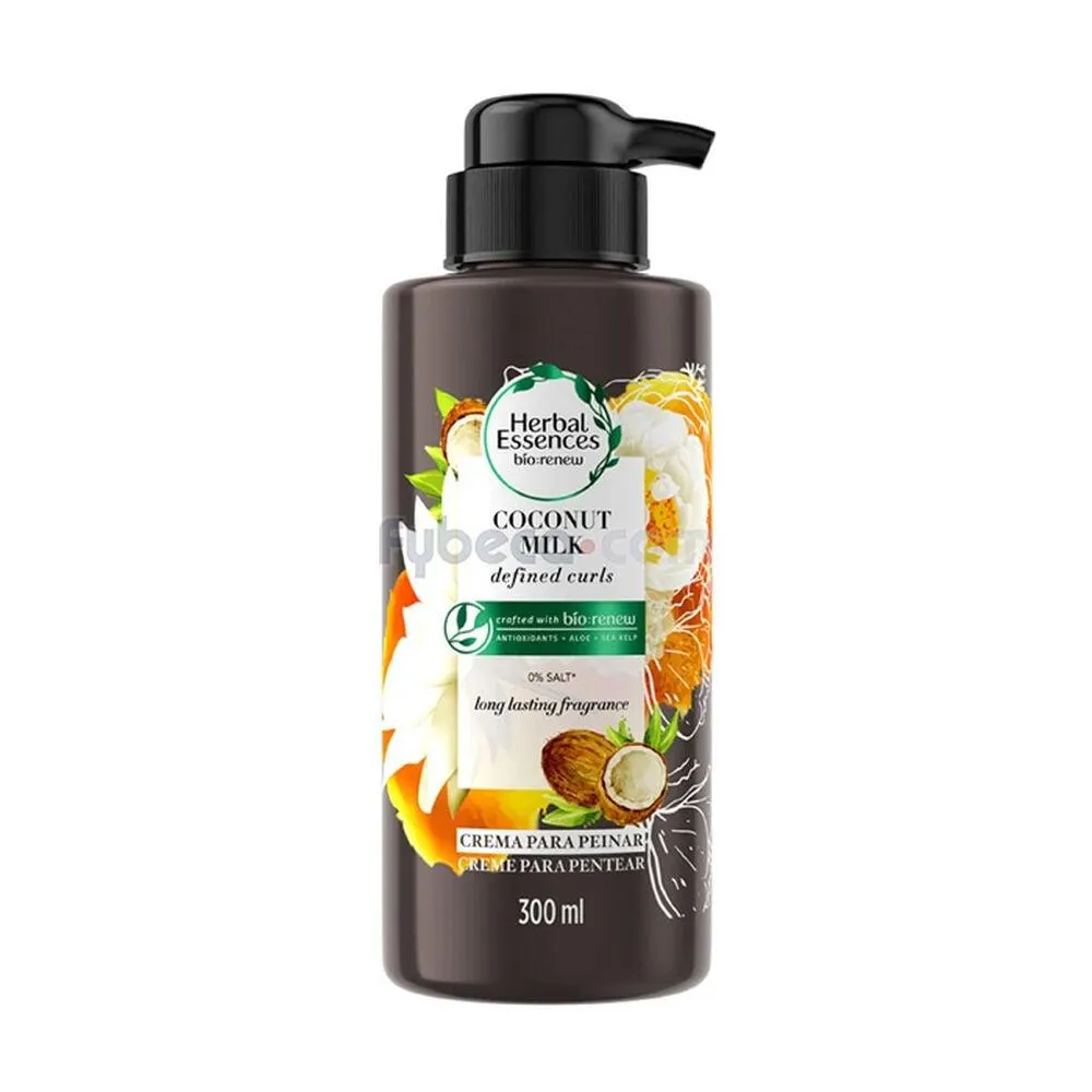 Crema Para Peinar Coco 300 Ml Botella Unidad