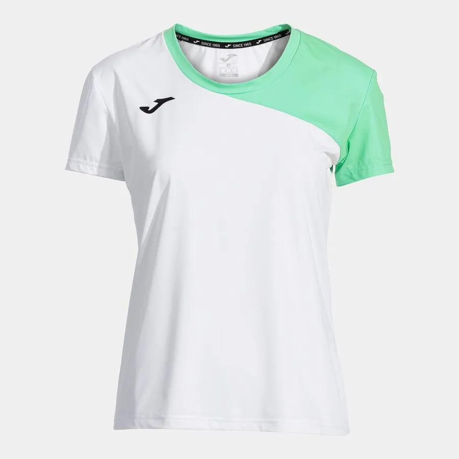 Camiseta manga corta mujer Challenge blanco verde