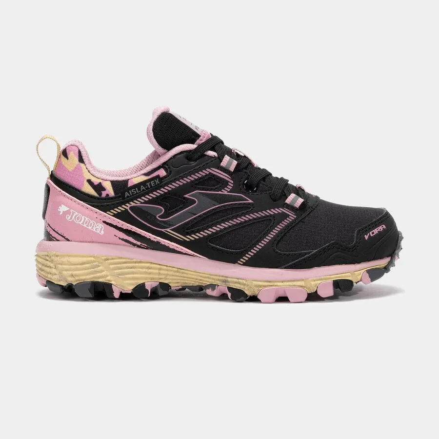 Zapatillas trail J.Vora Jr 25 junior negro rosa