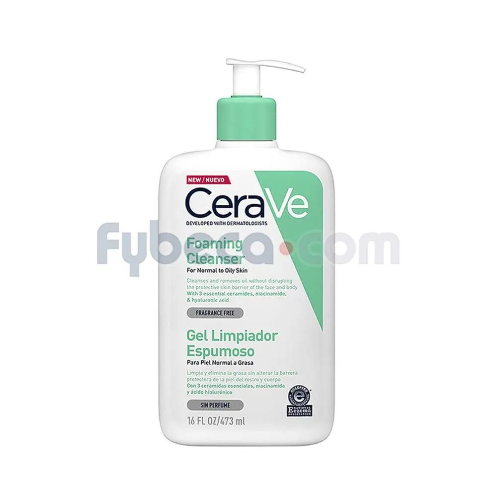 Gel Limpiador Espumoso Piel Normal A Grasa 473 Ml Unidad