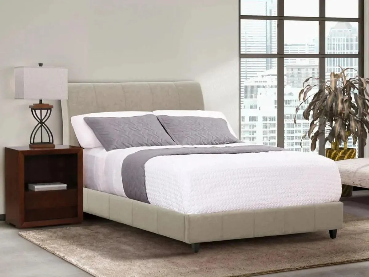 Set Cama Messina Beige + Colchón Ijoy Full