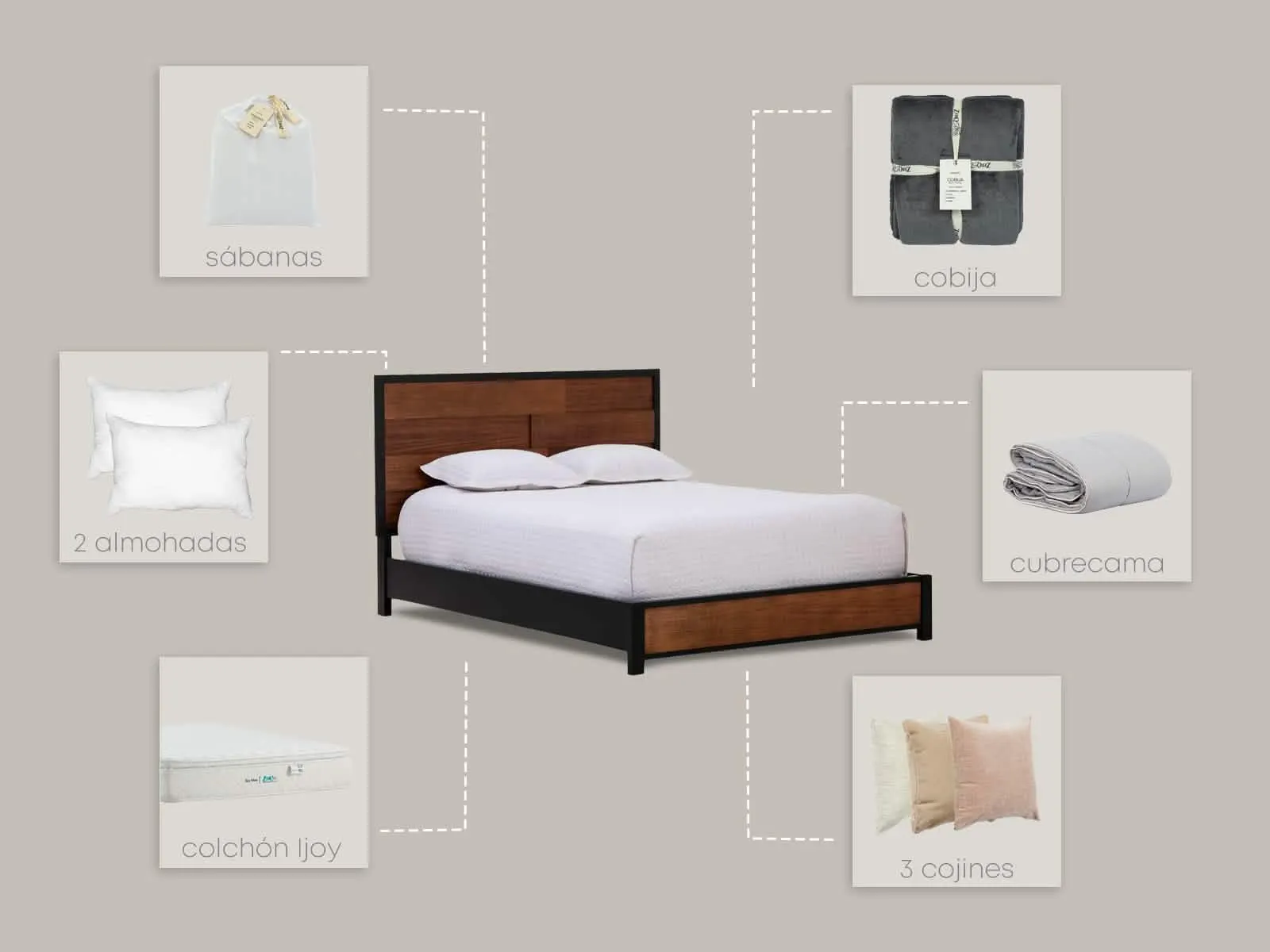 Set Dormitorio Calabria Ijoy Queen