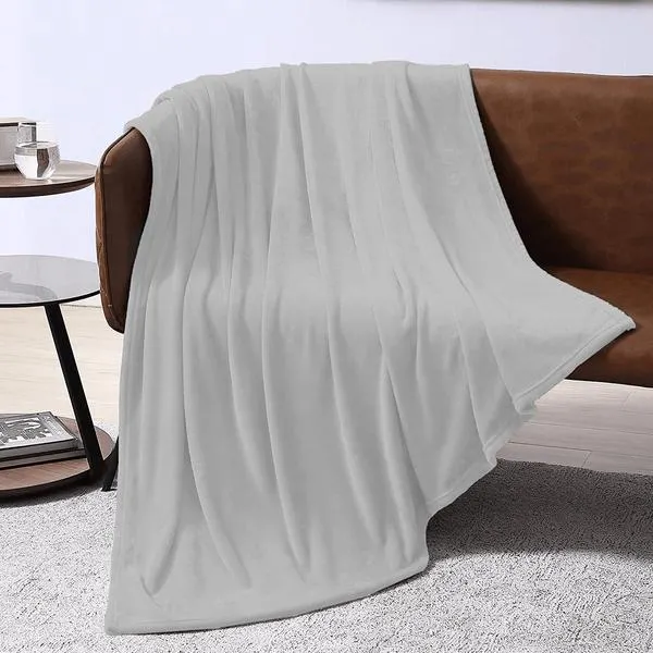 Cobija Llana Gris 180 x 220 cm