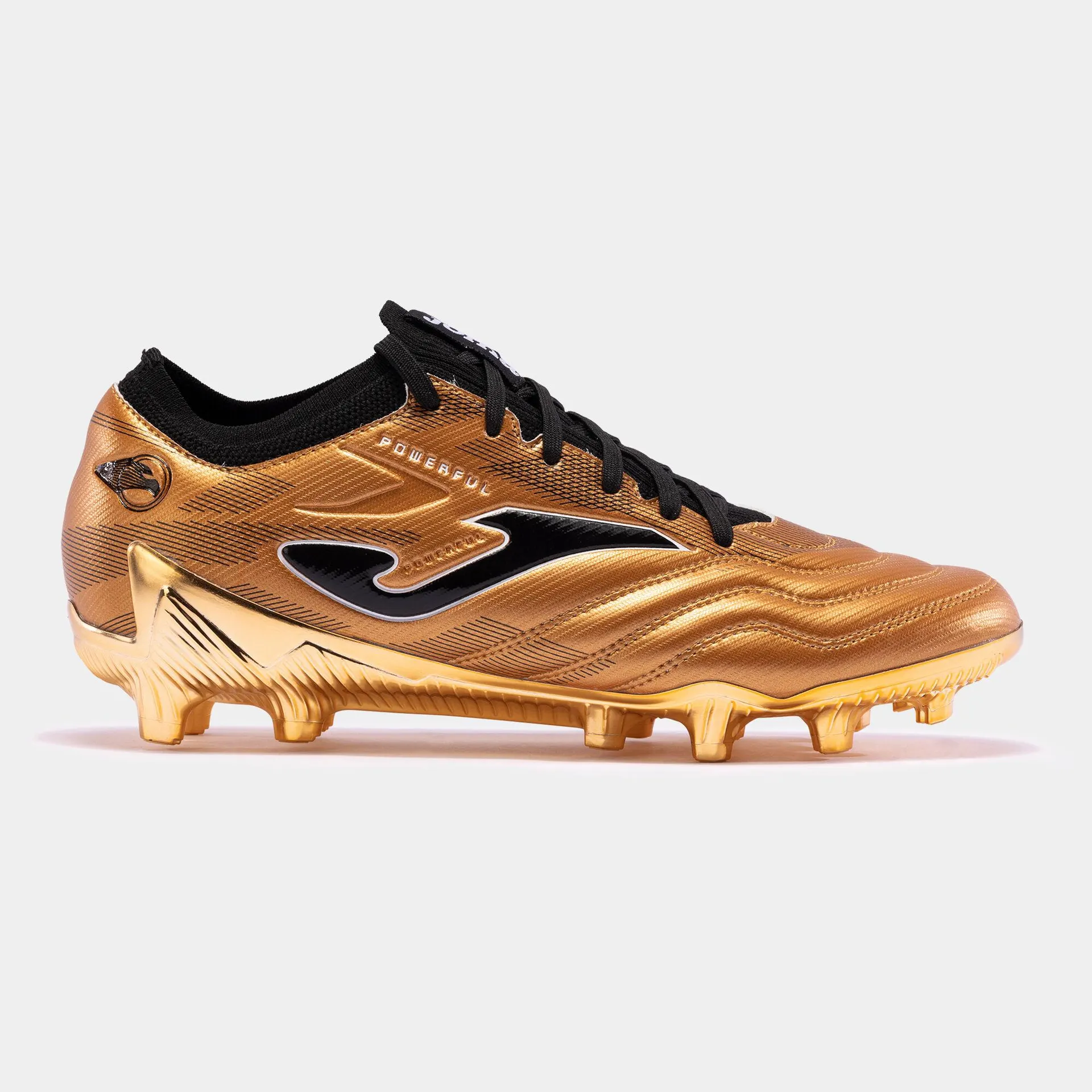 Botas fútbol Powerful Cup 24 terreno firme FG oro negro