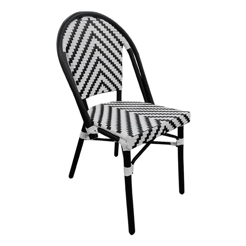 Silla Bistro Mérida Blanca con Negro