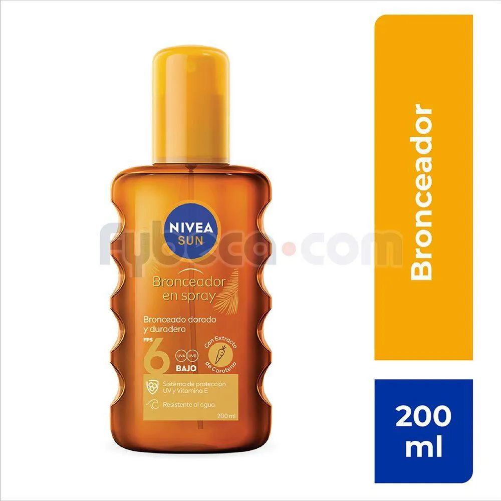 Bronceador Nivea Sun Fps 6 200 Ml Spray