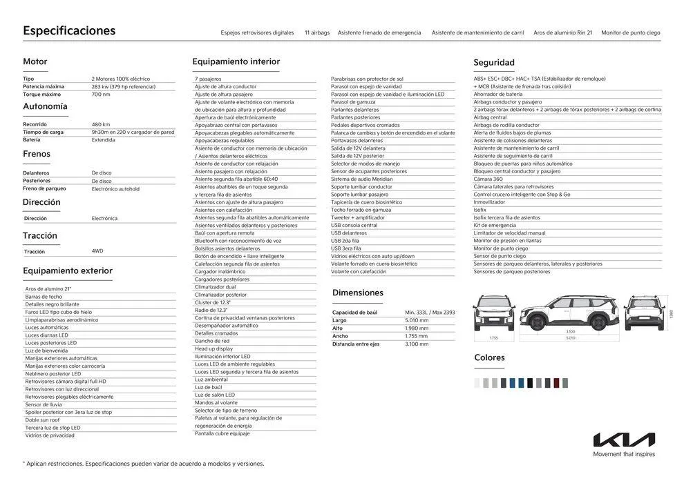 Catalogo de Kia Ev9 15 de noviembre al 15 de noviembre 2024 - Pag 2