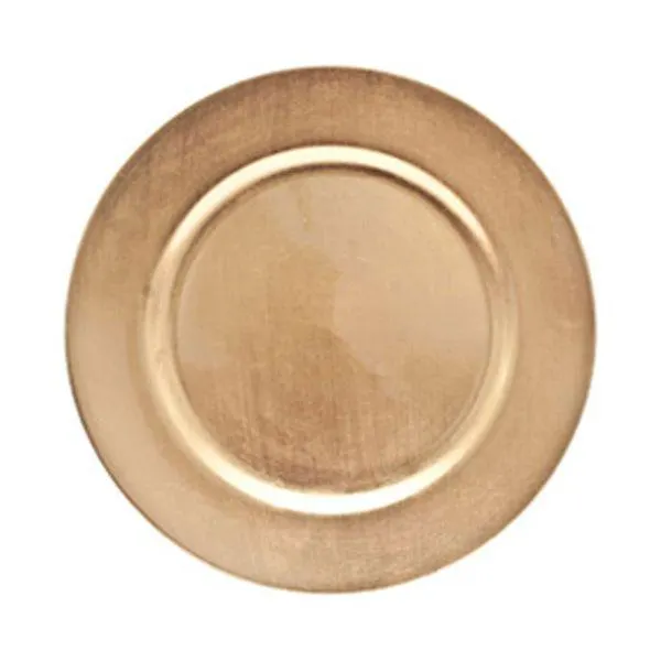 Plato Base Redondo Dorado 32 cm