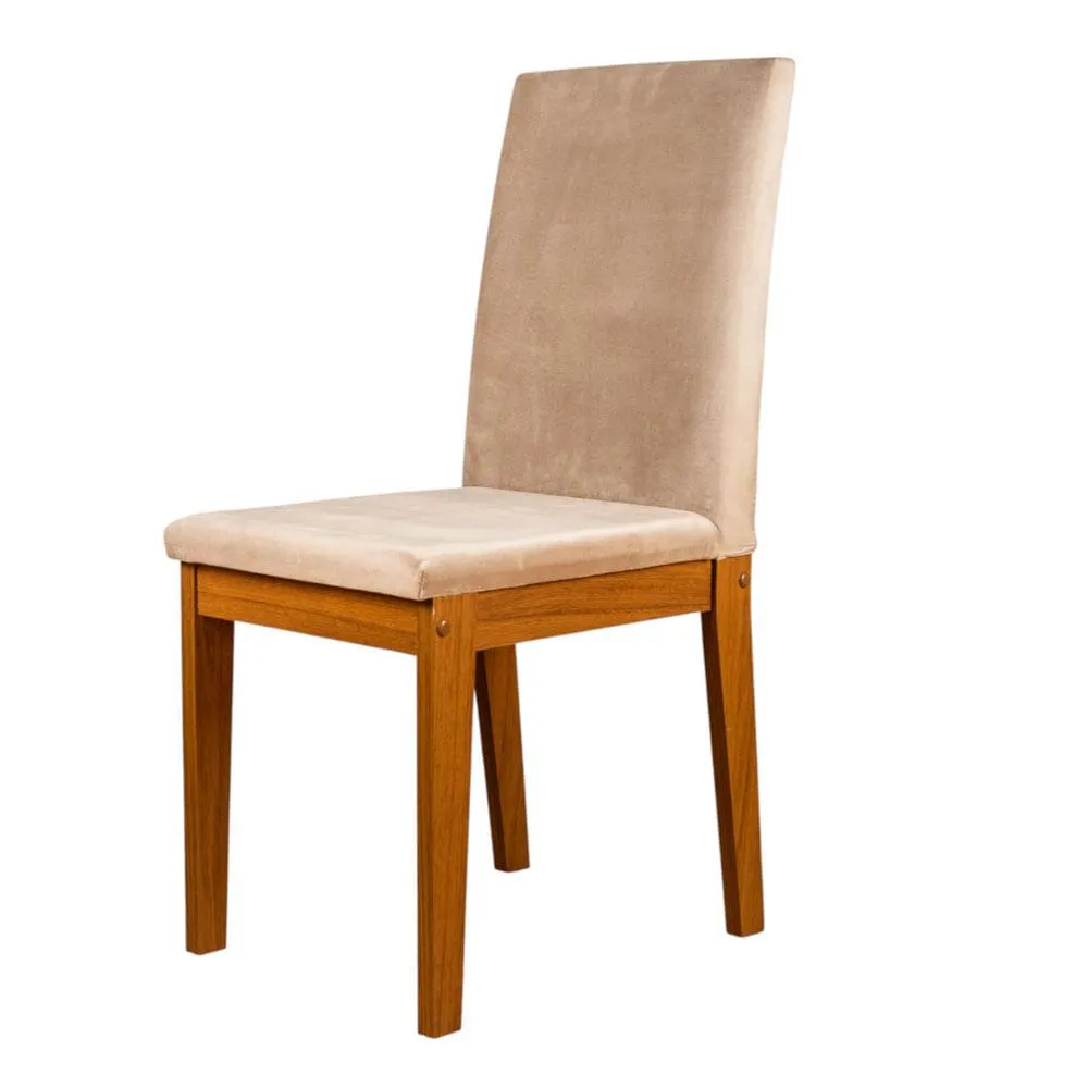 Silla Comedor Suzy | Bi Color Freijo / Veludo Creme