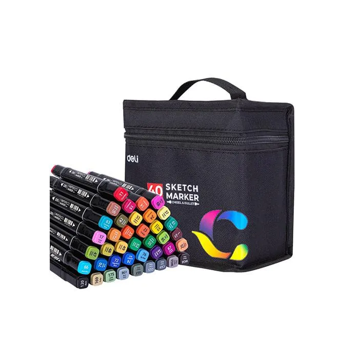 Marcador Escolar Pta Doble Jgox40un Redonda Biselada 7080640