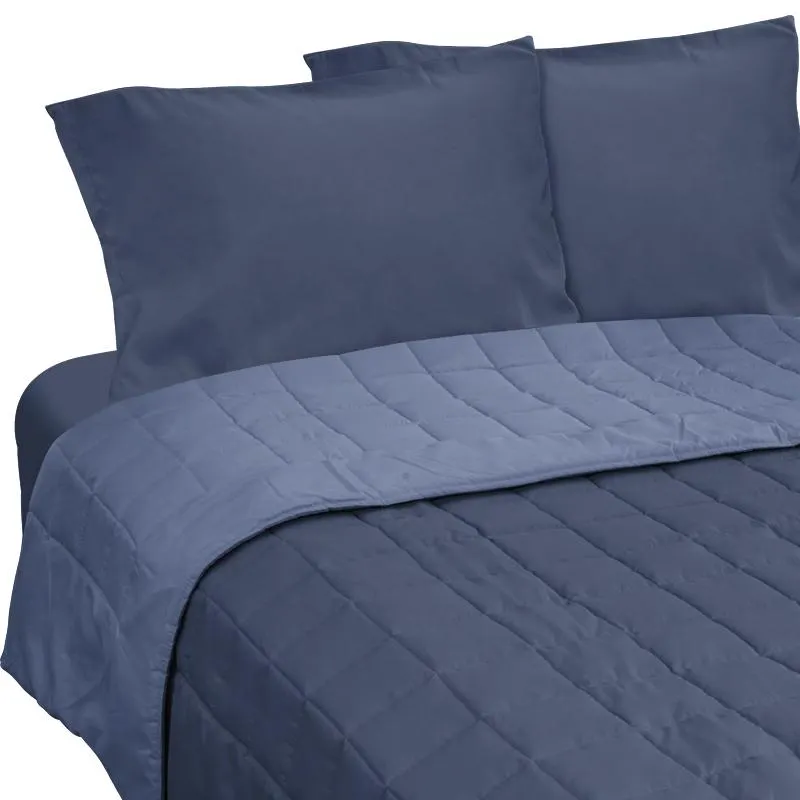 Edredón Cuadros Bicolor Blue Twin