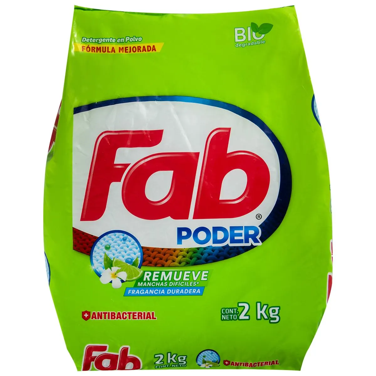 Detergente en Polvo Fab 3 Poderes Mi Medio Limón 2kg