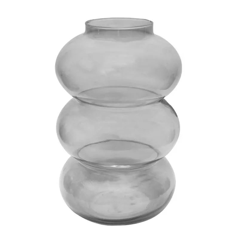 Florero Mitch de Vidrio Humo 33x19cm