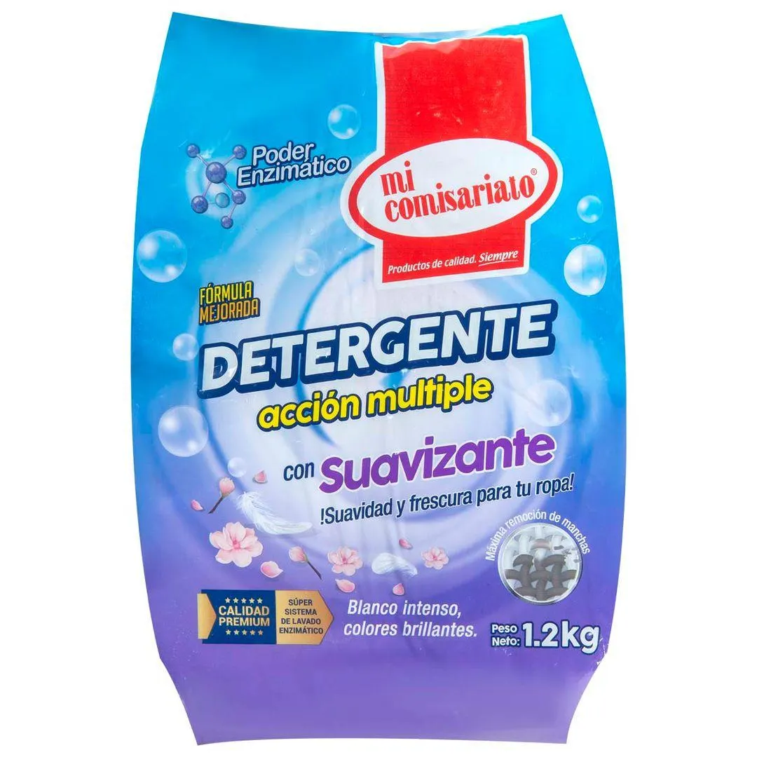 Detergente en Polvo Mi Comisariato con Suavizante 1.2kg